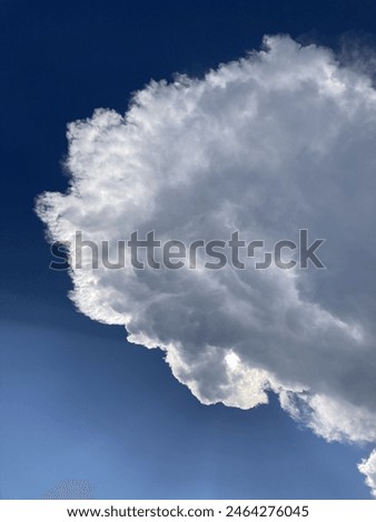 fluffy cloud blue sky wow