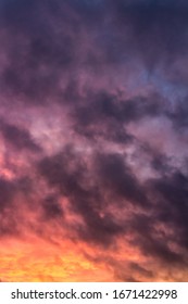 Fluffy Cloud, Moody Sunset Skies