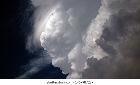 Fluffy clouds in the sky