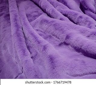 Fluffy faux fur blanket photographed for backgrounds