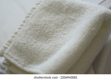 Fluffy Freshly Washed White Hand Towel