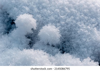 Fluffy Snow Texture Background. Ice Crystals Backdrop.