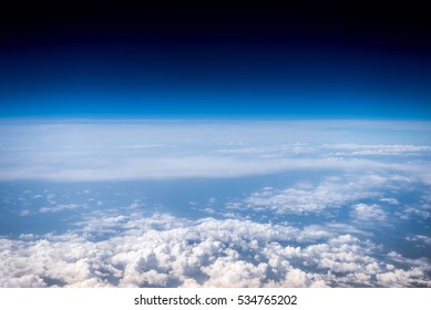 Fluffy White Clouds Blue Sky Stratosphere Stock Photo 534765202 ...