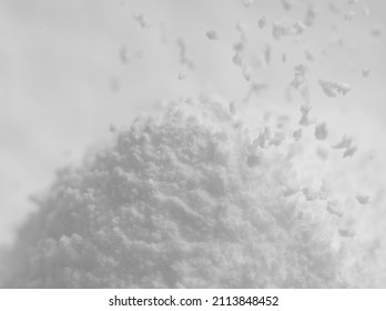 Fluffy White Powdered Sugar Pile Macro Closeup