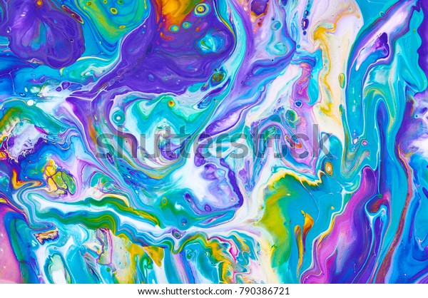 Fluid Art Abstract Colorful Background Wallpaper Stock Photo 790386721 ...