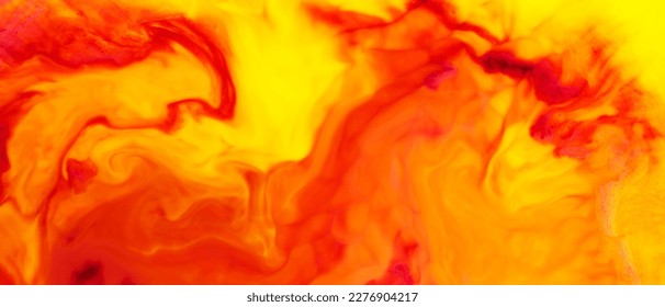 Fluid Art. Liquid red orange colors paint background. Colorful abstract watercolor texture. Liquid art concept - Shutterstock ID 2276904217