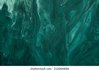 Fluid Art. Liquid Velvet Jade green abstract drips and wave. Marble effect background or texture - Shutterstock ID 2120464046