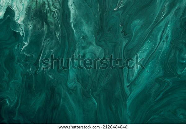 Fluid Art. Liquid Velvet
Jade green abstract drips and wave. Marble effect background or
texture
