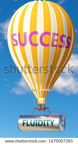 Fluidity has a positive value that plays important role in gaining profits, achieving progress, benefits and success in happy personal life, work, career and business, 3d illustration