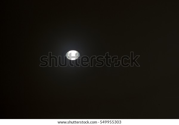 Fluorescent Light Bulb On Ceiling Dark Stock Photo Edit Now