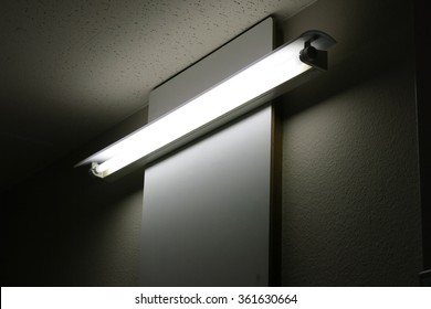  Fluorescent Light Tube On The Wall