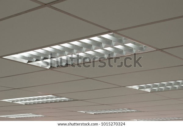 Fluorescent Lighting Set Among T Bar Stock Photo Edit Now