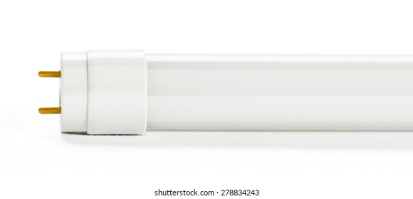 Fluorescent Tube Light Isolated On White Background