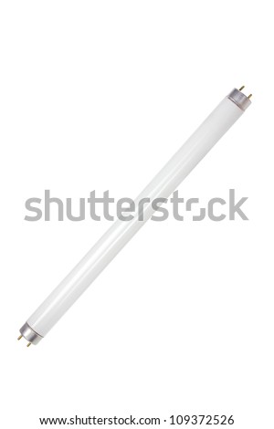 Fluorescent Tube on White Background