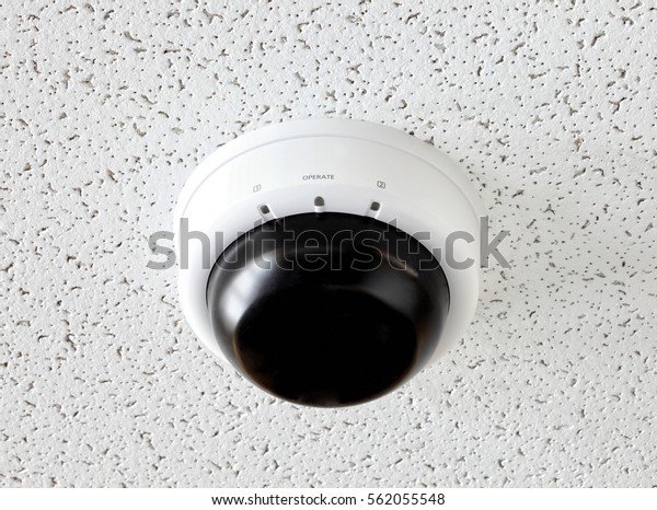 Flush Mounted Ceiling Microphone On Accoustic Stock Photo Edit