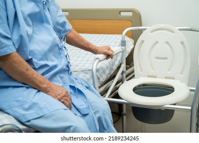 Flush toilet and shower chair in bathroom for old elder people. - Shutterstock ID 2189234245