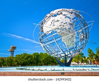 FLUSHING, NY - JUNE 24: The iconic Unisphere in Flushing Meadows Corona Park in Queens, New York on June 24th, 2012