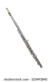 Flute Isolated Under The White Background