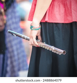 flute player at a music concert