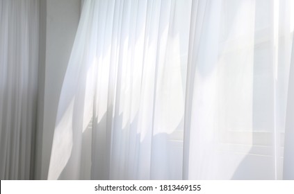 fluttering curtains in a comfortable atmosphere