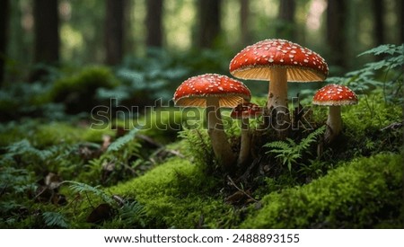 Similar – Image, Stock Photo Mushroom in the forest