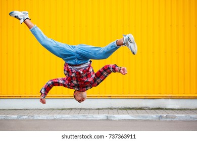 Fly Boy Hip Hop Dances. Flip. Somersault In Air