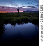 Fly fishermen at sunset on Silver Creek, in Picabo, Idaho
