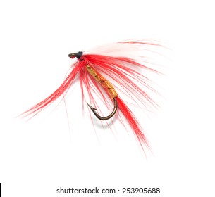 Fly For Fishing On White Background