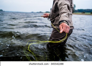 Fly fishing taking line