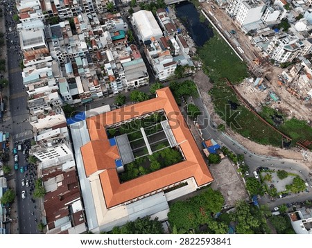 Flycam view of ongoing infrastructure expansion and mega urban development projects in Southern Vietnam