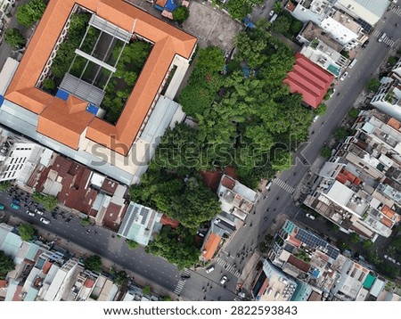 Flycam view of ongoing infrastructure expansion and mega urban development projects in Southern Vietnam