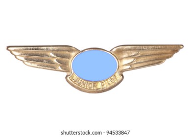 Flyer's Brass Wings Isolated On White