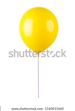 Flying balloon on white background isolated