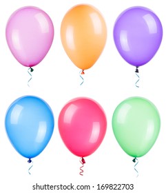 Flying Balloons Isolated On White Background Stock Photo 169822703 ...