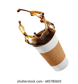 Flying Coffee From A Paper Cup