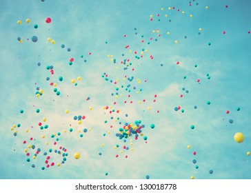 Flying Colorful Balloons