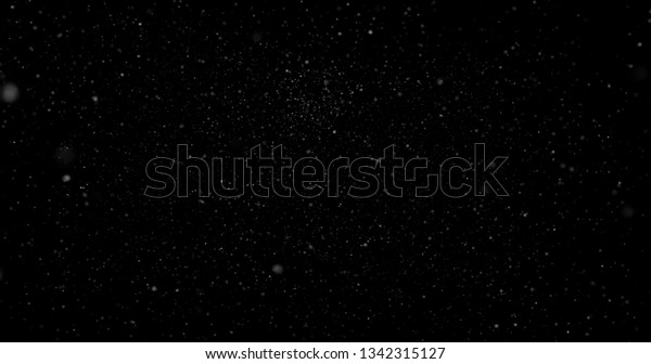 Flying Dust Particles On Black Background Stock Photo (Edit Now) 1342315127