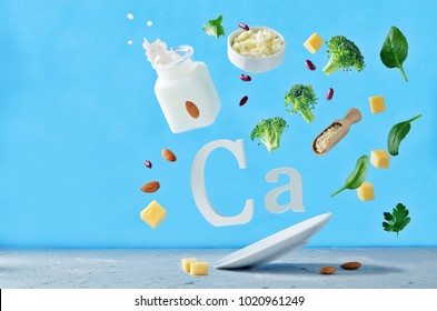 Flying foods rich in calcium. Healthy eating