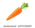 Flying fresh carrot has water drop isolated on white background , clipping path.