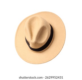 Sombrero del vuelo aislado en el fondo blanco