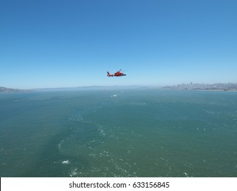 Flying Helicopter On San Franscisco Bay