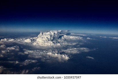 Flying high above the clouds