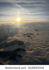 Flying high in a bright sky