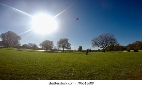 Flying a kite