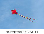 Flying kite with a string
