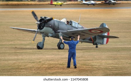 Flying Legends Air Show, Imperial War Museum, Duxford, Cambridgeshire. UK.14-15 July 2018. Curtis Wright Hawk 75 American World War Two Fighter.
