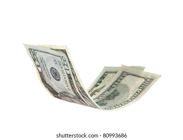 Flying Money Notes Us Dollar Isolated Stock Photo 80993686 | Shutterstock