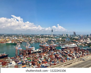 Flying Over The Colombo Harbour