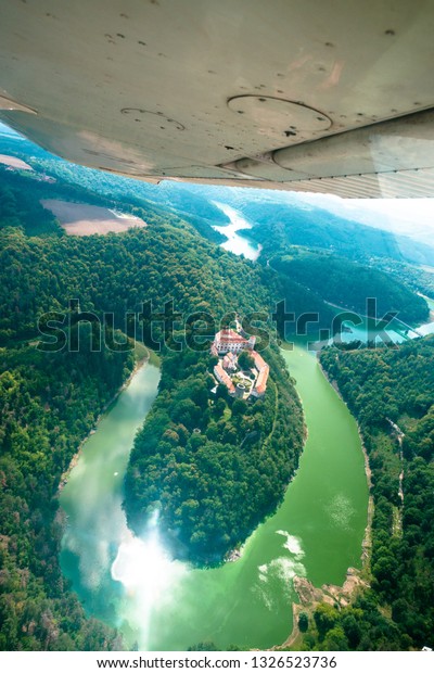 Hassy Uddybe Stillehavsøer Flying Over Czech Republic Beautiful Natural Stock Photo (Edit Now)  1326523736
