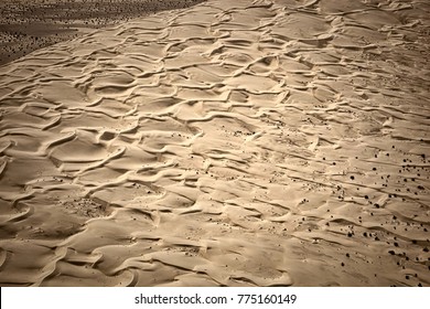 Flying Over The Imperial Sand Dunes Near The US And Mexico Border